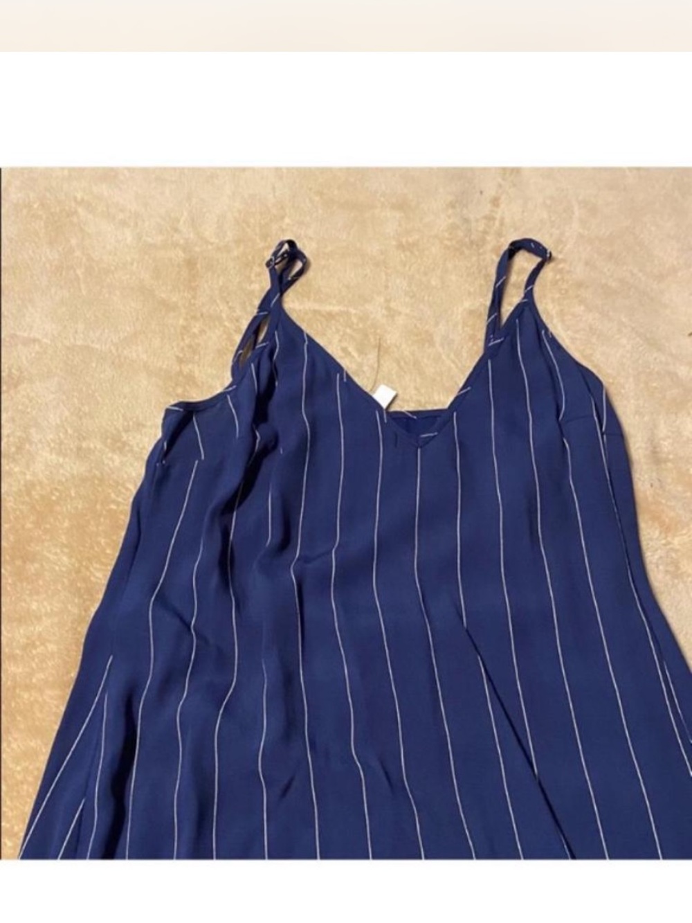 Bec & Bridge Navy Pinstripe Slip Midi Dress Sz 6